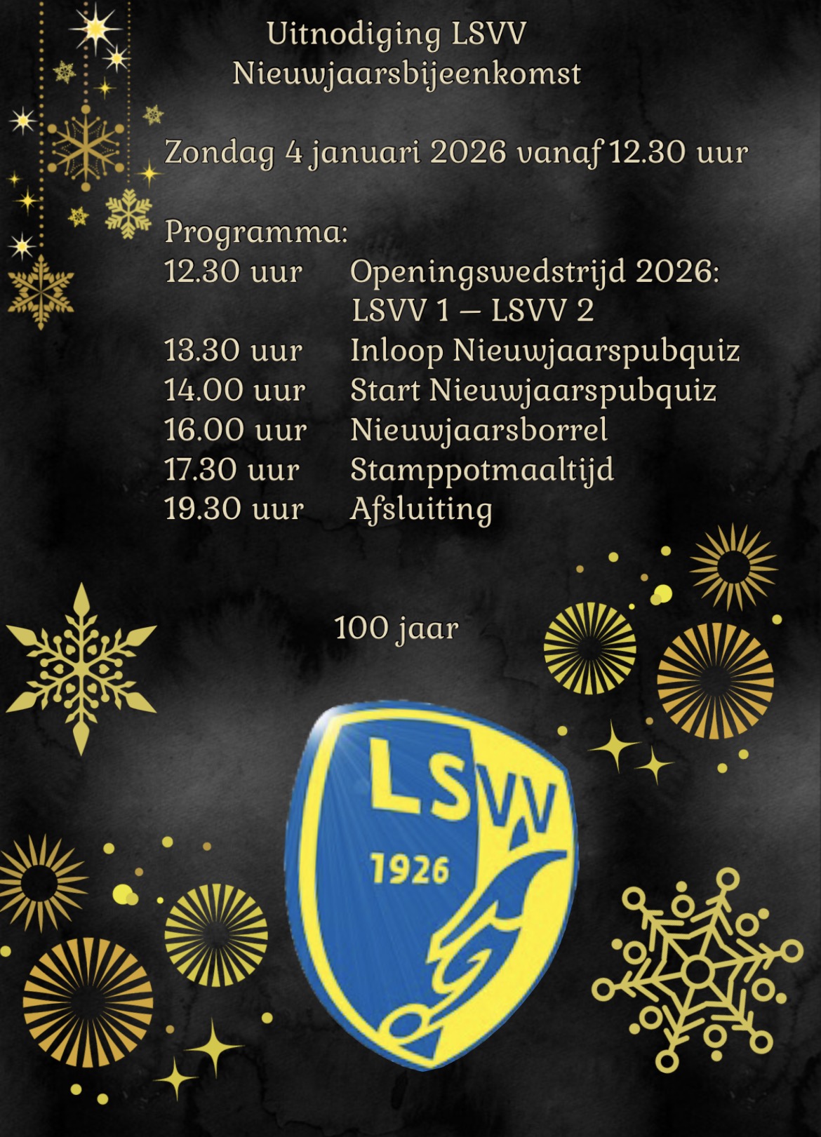 Uitnodiging Nieuwjaarsbijeenkomst 4 januari 2026