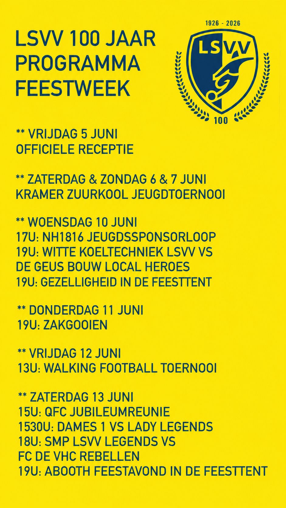 LSVV 100 jaar – Een feestweek voor jong en oud!